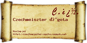 Czechmeiszter Ágota névjegykártya